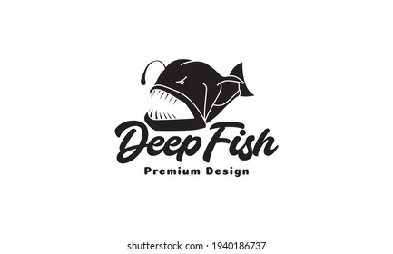 Deep Sea Fish Silhouette Logo Vector Stock Vector (Royalty Free ...