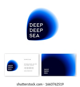 Deep Deep Sea logo. Sea Travel club logo. Blue Hole emblem. Diving logo. Diving, free diving dive gear emblem.