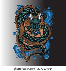 Deep Sea Monster Vector Illustration