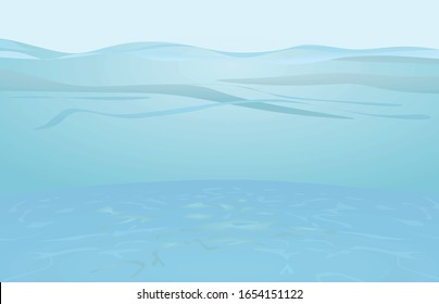 Aguas profundas. ilustración vectorial