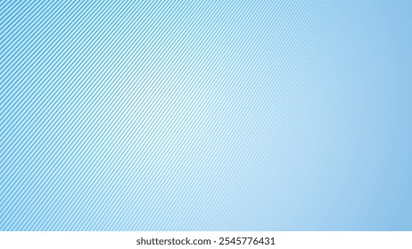 Deep sky blue gradient abstract background with stripes curve line vector image