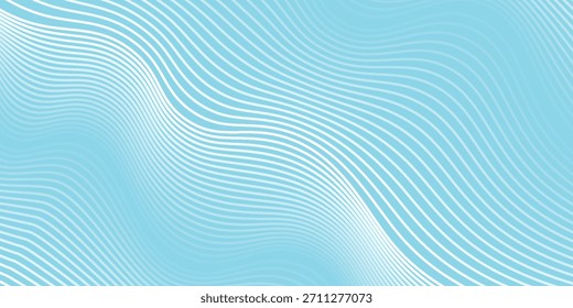 Fundo abstrato do gradiente azul celeste profundo com listras curva linha vetor imagem