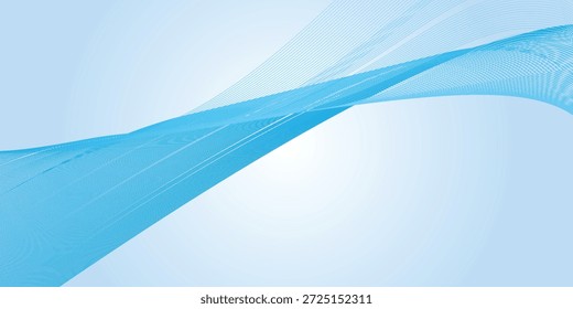 Fondo abstracto degradado azul cielo profundo con rayas línea curva Imagen de Vector