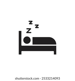 Deep sleep icon Flat line illustration