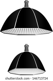 Deep soft boxes with grid