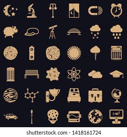 Deep space icons set. Simple set of 36 deep space vector icons for web for any design