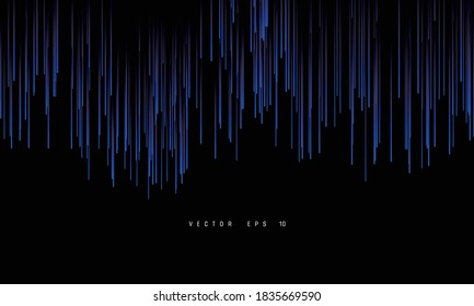 Velocidad de línea espacial profunda, aeroespacial, fondo vectorial de lanzamiento de líneas azules