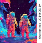 Deep space nebula exploration by astronauts