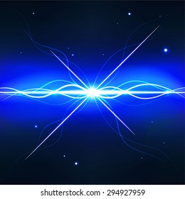 Deep space pulsar - editable vector EPS10 image