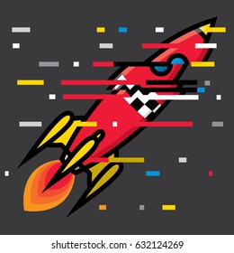 The deep space rocket illustration C