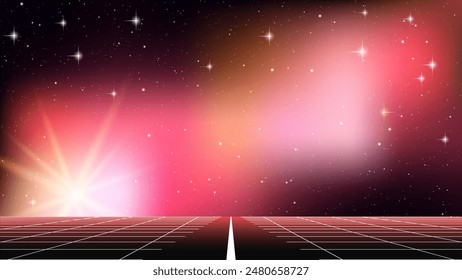 Deep space vector illustration. Background for presentation, landing page, booklet, banner