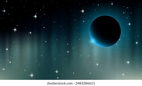 Deep space vector illustration. Background for presentation, landing page, booklet, banner