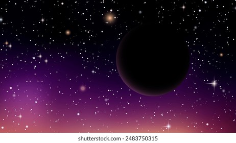 Deep space vector illustration. Background for presentation, landing page, booklet, banner