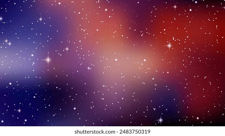 Deep space vector illustration. Background for presentation, landing page, booklet, banner