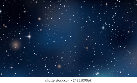 Deep space vector illustration. Background for presentation, landing page, booklet, banner