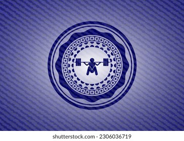 icono de un escudo profundo dentro del fondo del jean. 