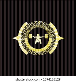 deep squat icon inside shiny badge