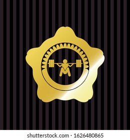 deep squat icon inside shiny badge