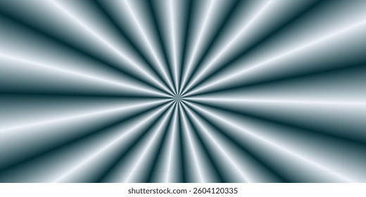A deep teal-toned radial burst with soft white highlights, creating a striking contrast.
