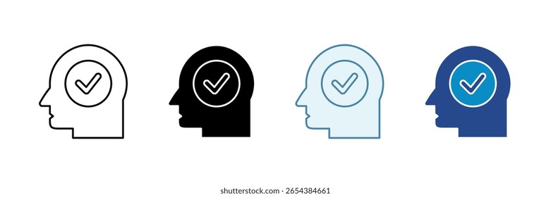 Deep Thinking Icon Set Multiple Style Collection