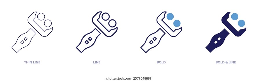 Deep tissue icon in 4 different styles. Thin Line, Line, Bold, and Bold Line. Duotone style. Editable stroke.