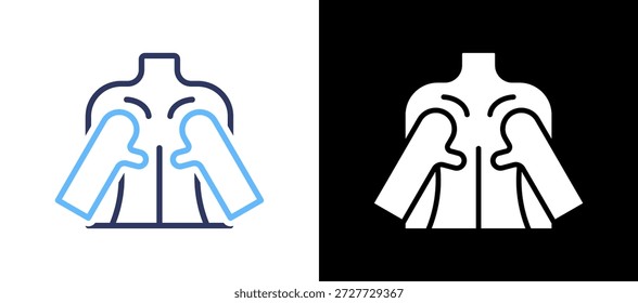 Ilustración vectorial de lineglifo Deep Tissue Icon