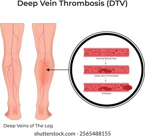 Deep Vein Thrombosis Design Vector Illustration