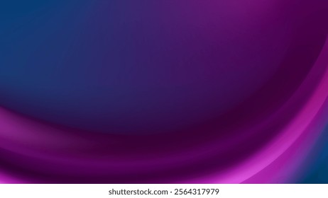Deep and vibrant abstract banner with a flowing purple and blue wave