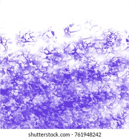 deep violet watercolor splash pattern with frayed stains on white background, vector illustration