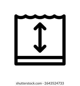 Deep water. Editable stroke vector icon.