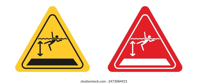 Deep Water Hazard Alert Sign Prevent Accidents in Deep Water Areas
