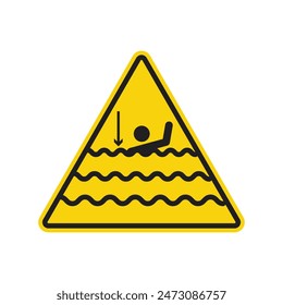 Deep Water Hazard Sign Prevent Drowning Risks in Deep Water Zones