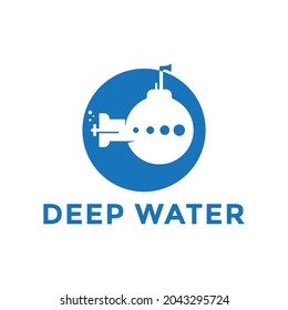 deep water logo design, submarine concept