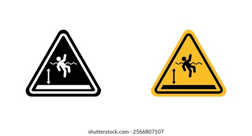 Deep water warning signssign vector pack for apps and web UI designs