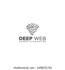 Deep web logo for modern business technology