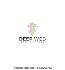 Deep web logo for modern business technology