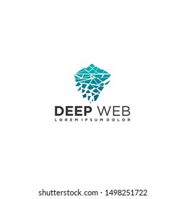 Deep web logo for modern business technology