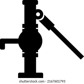 Deep Well Hand Pump Or Manual Pump Vector Icon..eps
