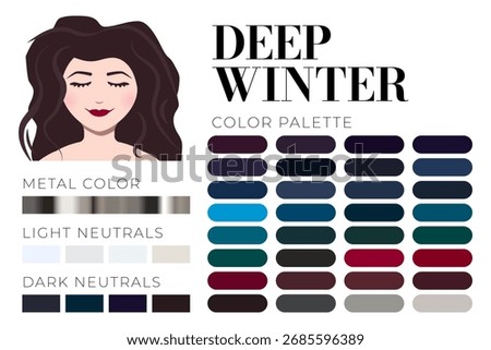Deep Winter Type for 16 Season Color Analysis System 