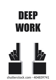 DEEP WORK typography 