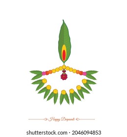 deepavali diya eco-friendly ilustración festival de india 