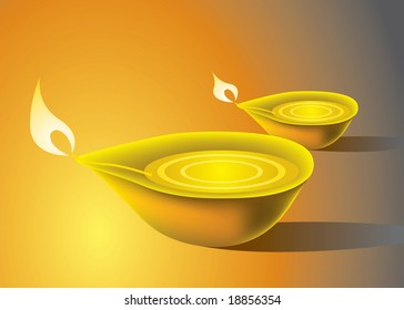 Luz de aceite de Deepavali