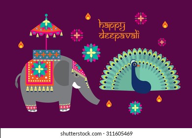 deepavali/diwali elements vector/illustration