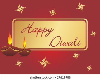 deepawali background with deepak, design