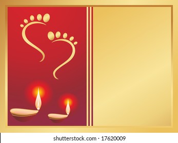 deepawali background with deepak, design