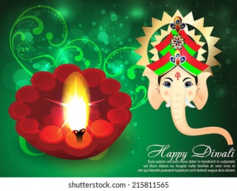 Deepawali Background with ganesha g