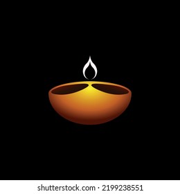 Deepawali Oil Lamp, Indian Diwali Oil Lamp Vector Illustration