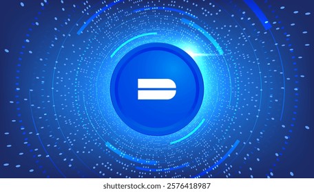 DeepBook Protocol (DEEP) coin cryptocurrency concept banner background.