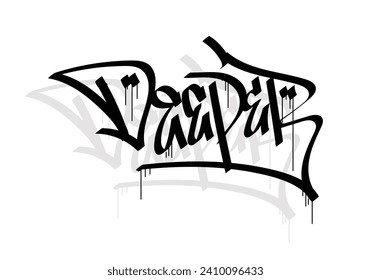 DEEPER word graffiti tag style