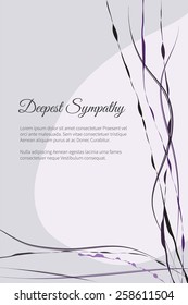 Deepest Sympathy Vector Lettering In Abstract Style, Place For Text